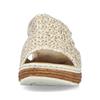 Rieker Knitted Wedge Slingback Sandal - Cream Combi